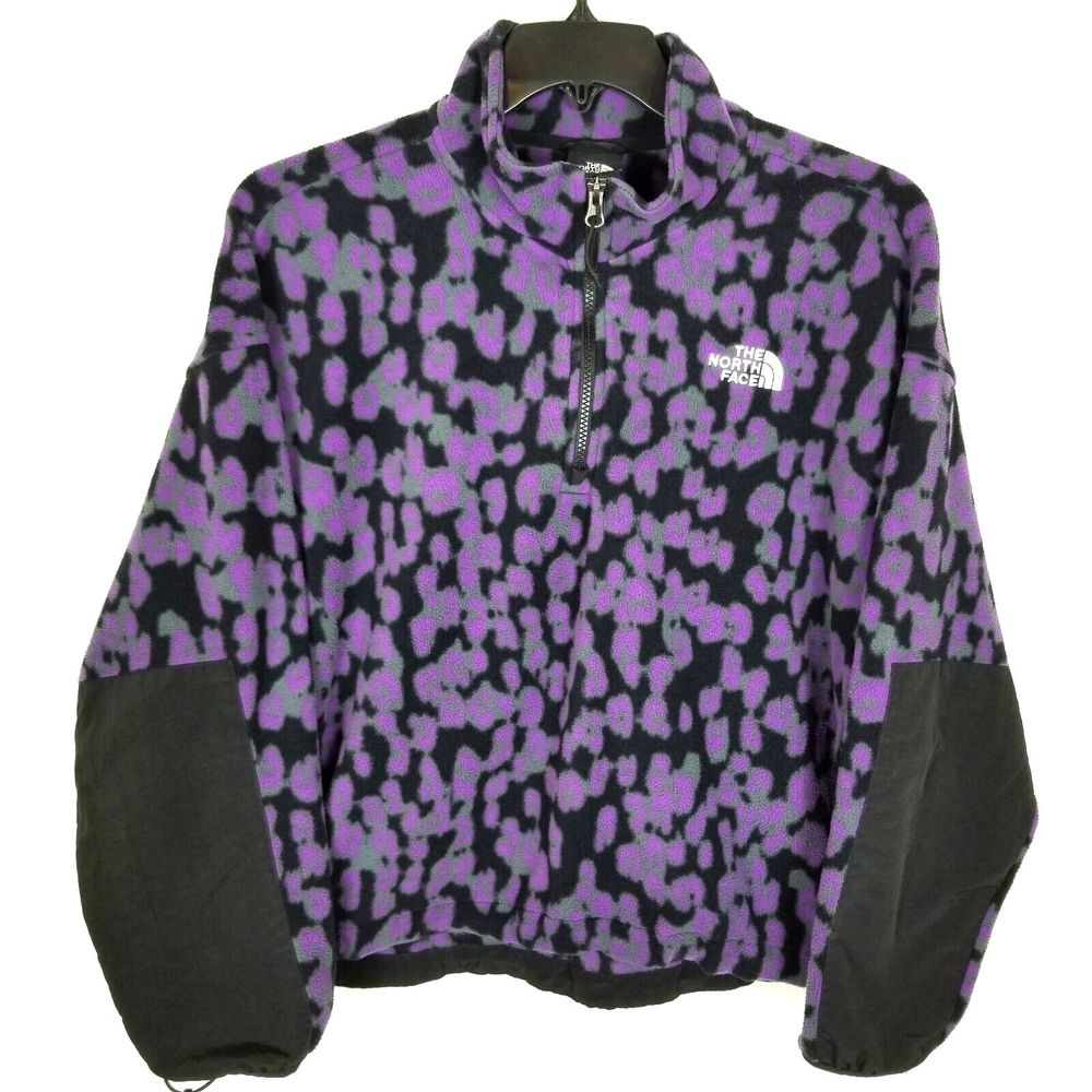The North Face Women TKA Kataka Quarter Zip Fleece Jacket Size XL Purple